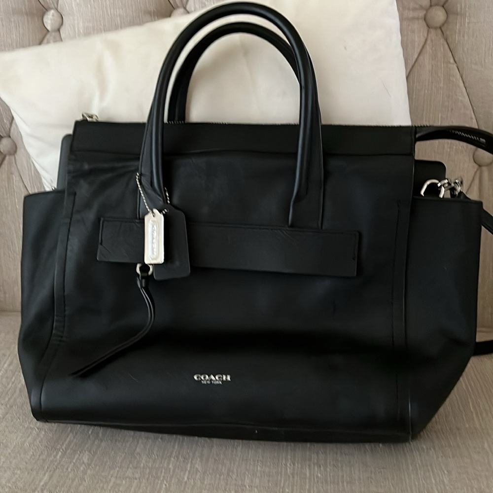 ❌SOLD❌COACH Bleeker Riley saffiano large black leather purse, 30149, EUC - Picture 14 of 15